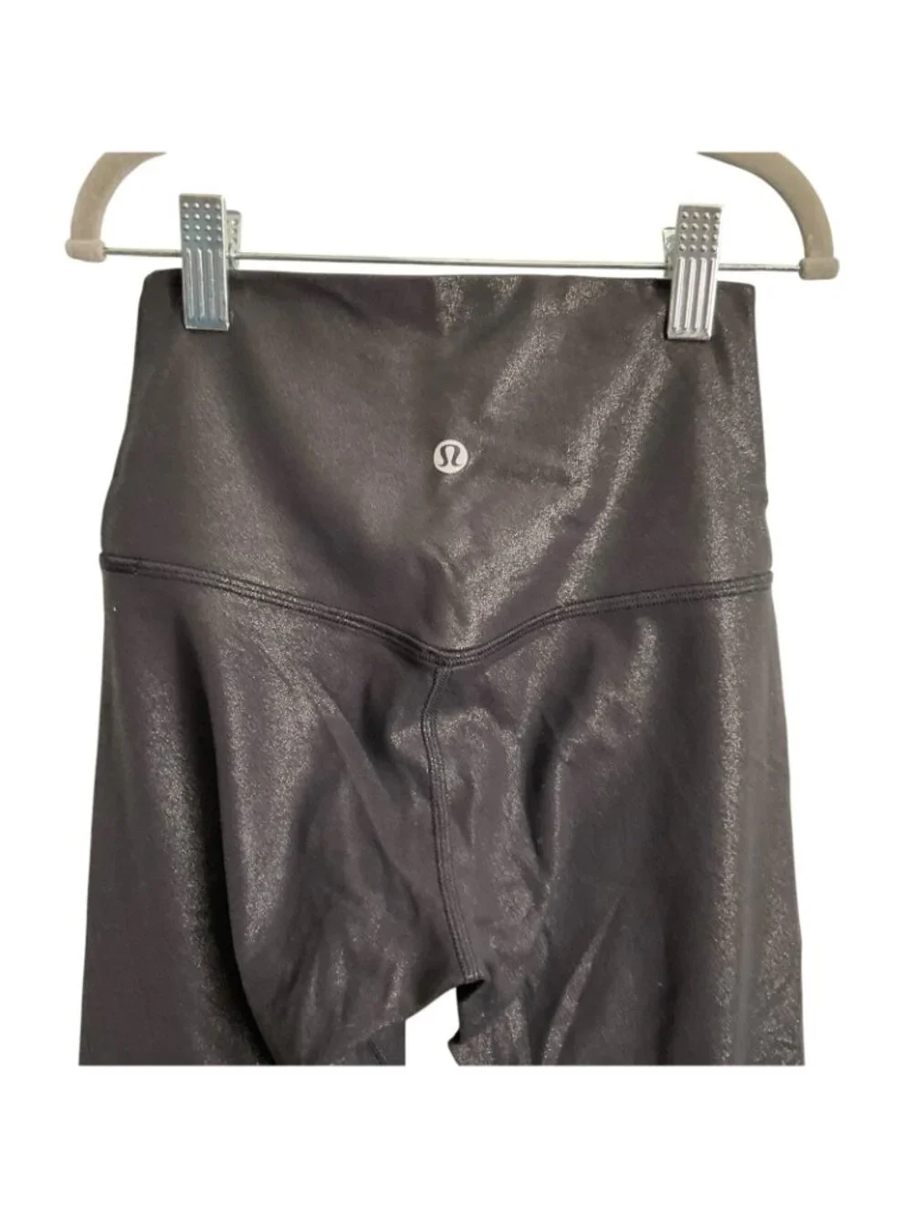 lululemon athletica Shiny Black High-Rise Leggings Size 2 Women
